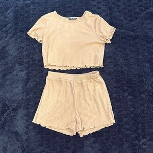 SHEIN Shorts Set Brown (S)